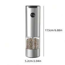 1pc Silver Electric Salt/Pepper Grinder (Battery Not Included) - Silver - View 5