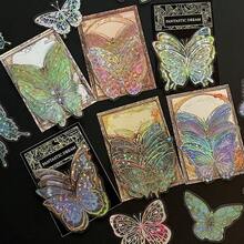 40/20/10PCS/Set PET Butterfly Self-Adhesive Stickers, Waterproof Transparent Stickers, Suitable For Scrapbooking, Journaling, Planner, Autumn Notebook Decoration, Christmas Window Decoration - Multiple Styles - View 7