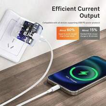 4件/3件/2件/1件 EU標準 PD 20W 多功能牆充充電器，兼容 17/16/15/14 Pro Max/14 Pro/14 Plus/14/13/12/11，20W PD 適配器，通用款；適用於居家、辦公、旅行等多種場景 - 查看 7
