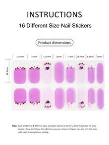 Pegatina de uñas de gel sin hornear color rosa coral, película de aceite para uñas, pegatina de uñas impermeable, pegatina de unicolor, pegatina de polvo de cebolla verde, pegatina de color saltarín, pegatina de degradado completo - Púrpura malva - Ver 4