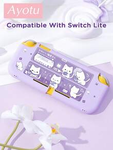 可愛貓咪保護殼，相容於 Switch/Switch OLED/Switch Lite/Switch 2 (2025)，無需取下保護殼即可安裝至底座 - 彩色 - 查看 16