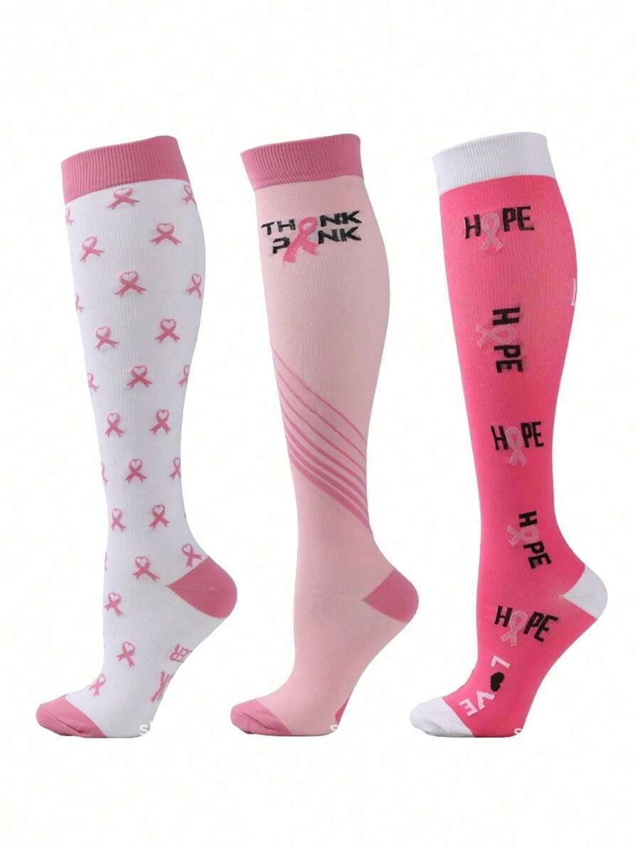 1/3 Pairs Casual Outdoor Sports Socks, Cute Pattern Compression Socks ...