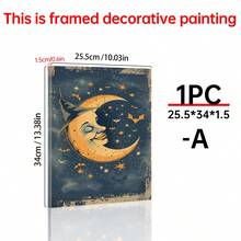 1/6 pezzi Arte da parete vintage di Ognissanti, Decorazione per la casa, Stampe d'arte da parete, Luna, Zucca, Gufo, cartellone decorativi per la camera dei bambini, Regali di Ognissanti, Arte da parete - Multicolore - Visualizzare 45
