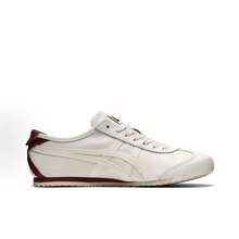 Asics Authentic Onitsuka Tiger Mexico 66 Leather Sneakers - White/Blue/Red Classic Low-Top | Premium Japanese Heritage Footwear | Slim-Profile Lightweight Trainers - 白色紅色 - 查看 2