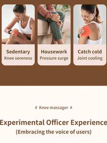 AXH [Mother's Day, Father's Day Gift]Knee Heating Massager, Relaxing Massage, With Thermal Bag, Suitable For All Ages And Genders, Black - Grey - View 6