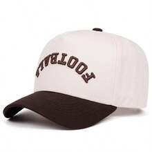 1pc Football Letter Embroidered Baseball Cap, Unisex Outdoor Sports Sun Protection Fashion Versatile Baseball Cap - Multicolor - View 6