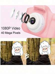 This Upgraded 1080P High-Definition Digital Camera Features A 2-Inch Screen, Supports Video Recording, DIY Photo Frames, And Multiple Games, Making It The Perfect New Year/Birthday/Holiday Gift For Girls. It Is Cute And Portable, Suitable For Both Men And Women, With A Built-In 200mAh Rechargeable Battery, Making It An Excellent Choice For A Birthday Present. - Pink - View 5