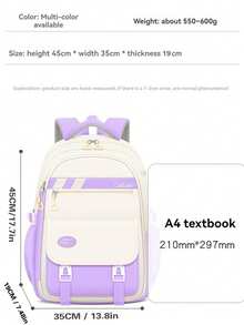 New Student Backpack For Girls, Cute Lightweight Large Capacity Double Shoulder Bag, Multiple Colors - Women's Backpacks - View 3