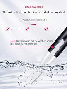 女性電動修眉器，男性修眉刮鬍刀，女性除毛刮鬍刀，可用於修剪手毛、腿毛、唇毛、腋毛、陰毛、身體毛髮 - 黑色 - 查看 7