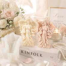 3D Angel Candle Silicone Mold Handmade Candle Making Mold Vintage Angel Girl Statue Candle Mold Winged Angel Sculpture Candle Mold For Wedding Home Decoration Gift - Angel Mold - View 6