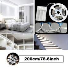 Battery Powered LED Light Strip (Batteries Not Included), Warm White & Bright White, Wireless Switch Control, Suitable For TV Backlight, Party, Bedroom, Camping, DIY Home Decor, Perfect Choice For Thanksgiving - 彩色 - 查看 6