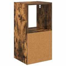 vidaXL Nachttisch 2 stk. Geräucherte Eiche 30,5 x 27 x 59,5 cm Geeignet für Wohn- und Schlafzimmer; ideal für Kommoden und Nachttische mit Schubladen; platzsparende Montage; perfekt als Geschenk oder Wohnaccessoire. - Braun - Übersicht 7
