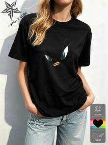 Women T-Shirts - 黑色 - 查看 3