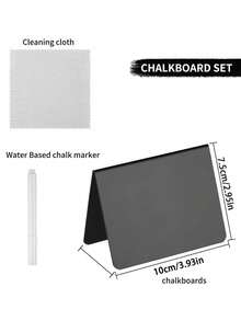 1/7/5/10/14pcs Small Chalkboard Signs, Approx. 4"X3", Easy To Write And Erase - Food Labels, Buffet, Party, Table, Wedding, Bakery, Wedding Signage, Wedding Reserved Seat Signs, Table Cards - Multicolor - View 4