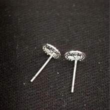 1 Pair Exquisite Round Mini Letter Stud Earrings Minimalist Daily Jewelry For Women Girls - Letter C Stud Earrings - View 4