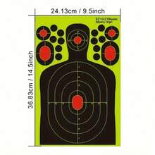 15/20pcs Human-Shaped Targets, Made Of Reactive Splatter And Fluorescent Paper Material, Suitable For Shooting Training - Multicolor - View 7