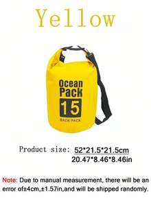 1件戶外旅行防水桶包 5L/10L/15L/20L 漂流溪流游泳防水背包 - 浮水防水乾袋,戶外漂流防水包 防水背包 | 500D PVC,沙灘包 防水手機殼 度假必需品 - 彩色 - 查看 34