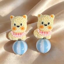 1 Pasang Anting-Anting Bola Alpaca yang Dipersonalisasi, Serbaguna, dan Manis, Cocok untuk Anak Perempuan, untuk Perjalanan Sehari-hari, Pesta, Kencan, dan Acara Kumpul-kumpul. - MultiWarna - View 9