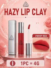 3CE HAZY LIP CLAY#WHIP RED 4g，絲滑不拔乾，顯色可疊加，黃皮白皮都適配 - #WHIP RED - 查看 5
