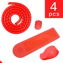 [4pcs Protective Set] M365/Pro Dashboard Protector + Thumb Throttle Cover + Kickstand Protector + Motor Cable Protector Cable Organizer, Give Your Scooter More Protection - Multicolor - View 11