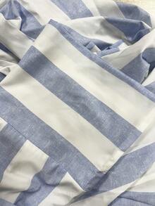 Women's Colorblock Wide Striped Dress, Spring/Summer Elegant - Baby Blue - View 6