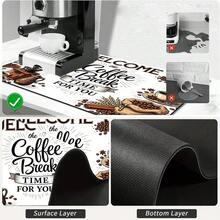 1pc Dish Drying Mat, Coffee Machine Mat, European Vintage Coffee Illustration Dish Drying Mat, Creative Tabletop Draining Mat, Cafe Decor Mat, Multi-Purpose Desktop Absorbent Drying Mat, Room Desktop Protection Mat, Holiday Gift, Kitchen Decor - XYLSD708 - View 9