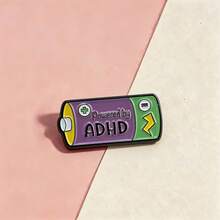 1Pc Cartoon Colorful Battery Enamel Brooch Funny Mental Health Lapel Pin Badge For Men Boys Backpack Jacket Decorative Jewelry Gift - Multicolor - View 10