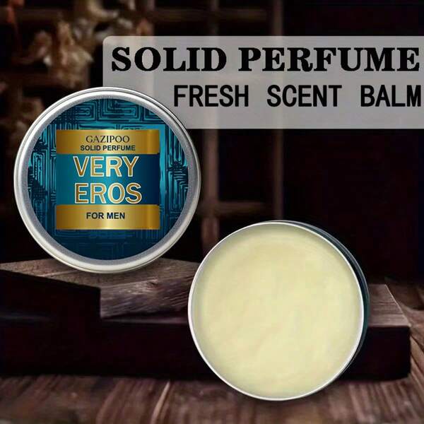 GAZIPOO Balsem Parfum Padat Pria, Balsem Pewangi Tubuh dengan Aroma Mint yang Menyegarkan, Aroma Segar Tahan Lama, 20g (0,71oz) - Portabel untuk Kencan & Penggunaan Sehari-hari, Pilihan Hadiah yang Sempurna