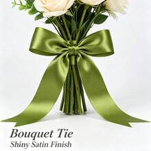 25 Yards/Roll Army Green Premium Satin Ribbon, Vintage Matte Tone, Gift Wrapping, Wedding Decoration, DIY Hair Accessories Bows, Floral Binding, Gift Box Decoration, Durable & Wrinkle-Resistant, Luxury Atmosphere - Multicolor - View 9