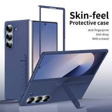 Funda para teléfono Galaxy ZFold3/Fold4/Fold5/Fold6/Fold7/Fold8/Fold8Ultra/W26 con diseño de marco de protección de lente, versátil y de moda, funda para teléfono con soporte, funda para teléfono de unicolor - Multicolor - Ver 35