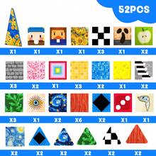 3.75 Magnetic Tiles 52PCS Colorful Window Mini Travel Set, Children STEM Education Building Blocks Toy, Educational Magnetic Blocks Set, Birthday Gift Christmas Gift - Multicolor - View 9