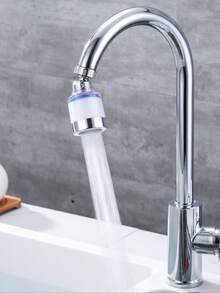 1 set Filter Pemurni Air Pengganti untuk Dapur dan Kamar Mandi, Filter Wastafel Berputar 360° - Tidak Membutuhkan Daya, Biru dan Putih, Filter Pemurni Air Keran yang Mudah Dipasang untuk Wastafel Dapur, Menghilangkan Klorin, Fluorida, dan Logam Berat - View 4