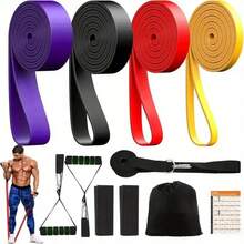 Multifunctional Resistance Band Set, Pull-Up Assist Elastic Band, Yoga Fitness Training Resistance Band, Suitable For Arm, Leg And Full Body Shaping Exercises--5pcs Set - A - View 1
