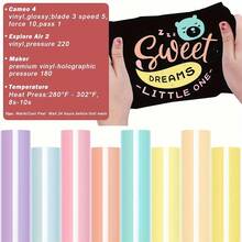 6/8 Sheets Bohemian Heat Transfer Vinyl Sheets 12 X 10 Inches, Various Colors Different Heat Transfer Vinyl, Suitable For T-Shirts, Clothing, Easy To Cut And Transfer - Multicolor B - View 4