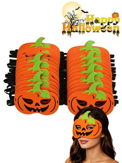 10pcs Halloween Masks Eye Covers, DIY Felt Masks Solid Color Eye Covers, Halloween Party Props
