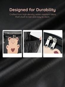 Bear Pattern Waterproof Stroller Hanging Bag, Large Multi-Pocket Storage Bag For Baby Travel - Multicolor - View 3