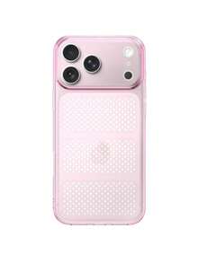 CteGlodrix 透明粉色散熱手機殼，Instant Transformation 17 TPU 中空散熱軟殼，相容 Apple 17 16 15 14 13 12 11 Pro Max Plus 系列，適合夏季使用，高溫天氣使用 - 粉色 - 查看 3