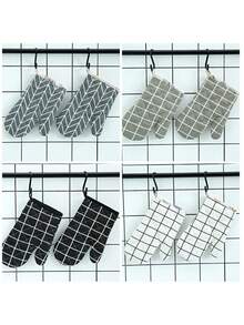1/2pcs Heat Resistant Oven Mitts, Heat-Resistant Gloves With Hanging Loop, Kitchen Accessories Suitable For Microwave, Baking, Kitchen And Home Use - View 8