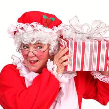 1pc Red Grandma Christmas Hat, Santa Claus Mrs. Claus Cosplay Costume Party Hat, Red Hat Grandma, Holiday Dress Up Fun Choice - Multicolor - View 2