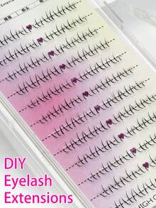 96 Clusters Cat Paw Lower Eyelashes, Transparent Stem Comfortable Band, Easy To Wear, Suitable For Beginners, Beautiful Lower Eyelashes Naturally Enhance Eyes, Rich Eye Makeup, Eyelash Clusters, False Eyelashes - C - View 4