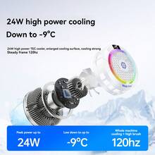 Adsorption Phone Cooler K58 PRO 24W High Power Semiconductor Phone Cooler, With Magnetic Clip, Powerful Cooling, AI Intelligent Temperature Control, RGB Lighting, Suitable For Mobile Gaming - Multicolor - View 4