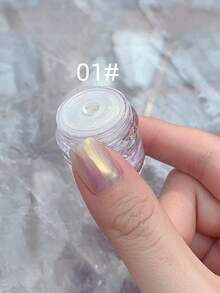 月光效果美甲鏡面粉 (0.5g瓶裝)，極光閃爍功能，適用於美甲裝飾 - 彩色 - 查看 11