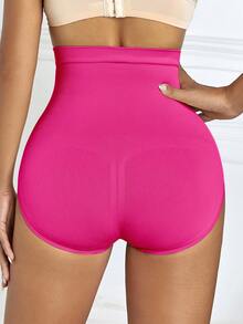 4pcs Solid Color Seamless High Waist Tummy Control Butt Lifting Panties For Women - Multicolor - View 2