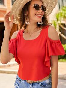 Women Tops - Red - View 5