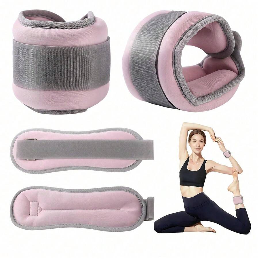 Beban pergelangan kaki yang dapat disesuaikan, 1,3 lbs/pasang, cocok untuk berjalan, berlari, pilates, dan latihan di rumah, dengan tali yang nyaman. - MultiWarna - View 1