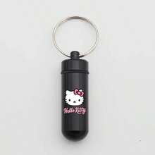 Sanrio Portable Keychain Pill Box [Sanrio Officially Licensed] Hello Kitty Co-Branded Portable Keychain Pill Box, Compact Storage Solution, Perfect For On-The-Go Use, Designed Specifically For Carrying Small Pills - Multicolor - View 5