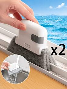 1 Set Multi-Function Handheld Cleaning Brush, Suitable For Doors, Windows, Kitchen Gaps And Crevices Cleaning Tool, Gap Cleaning Brush, Suitable For Kitchen, Doors, Tracks, Easy To Use, Comes With Window Track And Corner Cleaning Brush, Reusable Household Dusting Tool - Multicolor - View 2