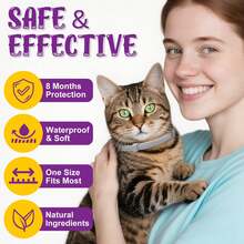 2pcs Adjustable Medium Pet Flea And Tick Collar, Natural Ingredients Mosquito Repellent, Waterproof, Wearable For 1 Week, 8 Months Protection, Suitable For Dogs, Cats And Small To Medium-Large Pets, Pet Supplies - Multicolor - View 3