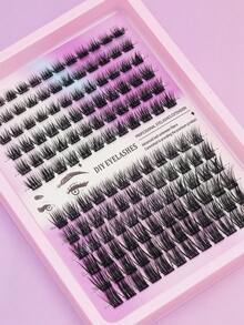 Ayrmilla 144 Clusters Lashes 9-16mm Individual Strip Lashes Easy To Apply, Beginner Friendly Quick Application No Skill Needed Faux Mink Lashes - C - View 6