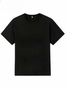 T-shirt nera 100% cotone con stampa testo corsivo "Ugh." azzurro chiaro effetto consumato sul retro e piccolo logo sul petto a sinistra, maniche corte, stile minimal grunge basic per uso quotidiano primaverile - nero - Visualizzare 2